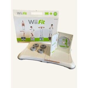 Wii Fit (Nintendo Wii) Balance Board plus Pad Carpet Footies plus BOX